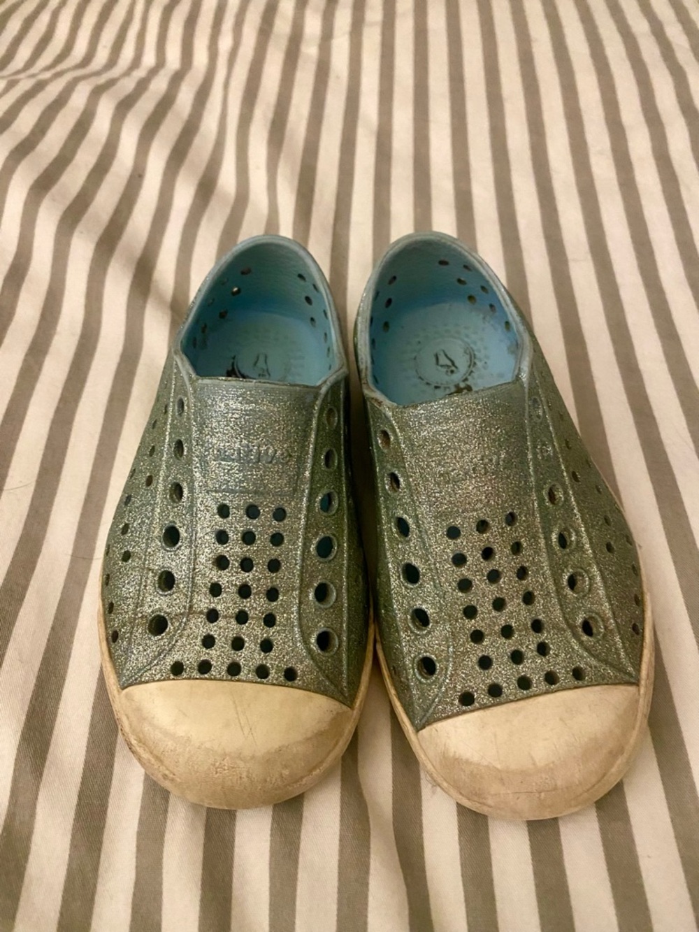 Native Girl’s shoes - sparkly blue
